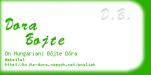 dora bojte business card
